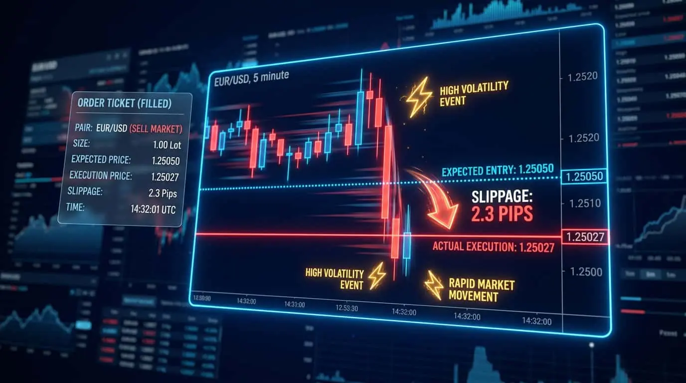 Slippage — trading education article