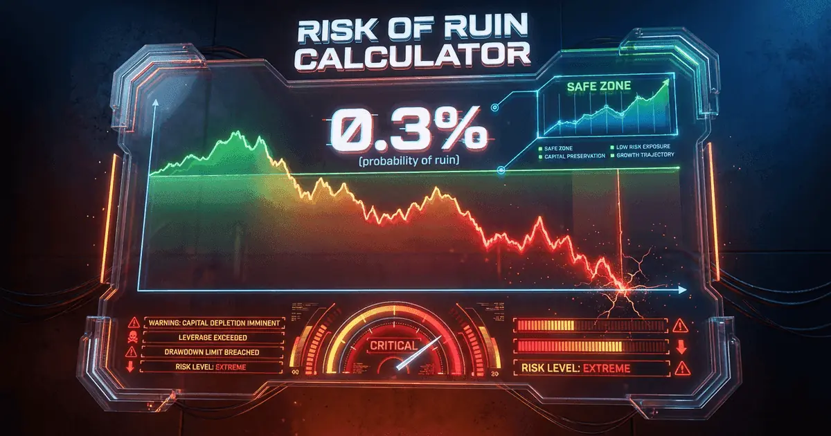 Risk of Ruin — free trading calculator